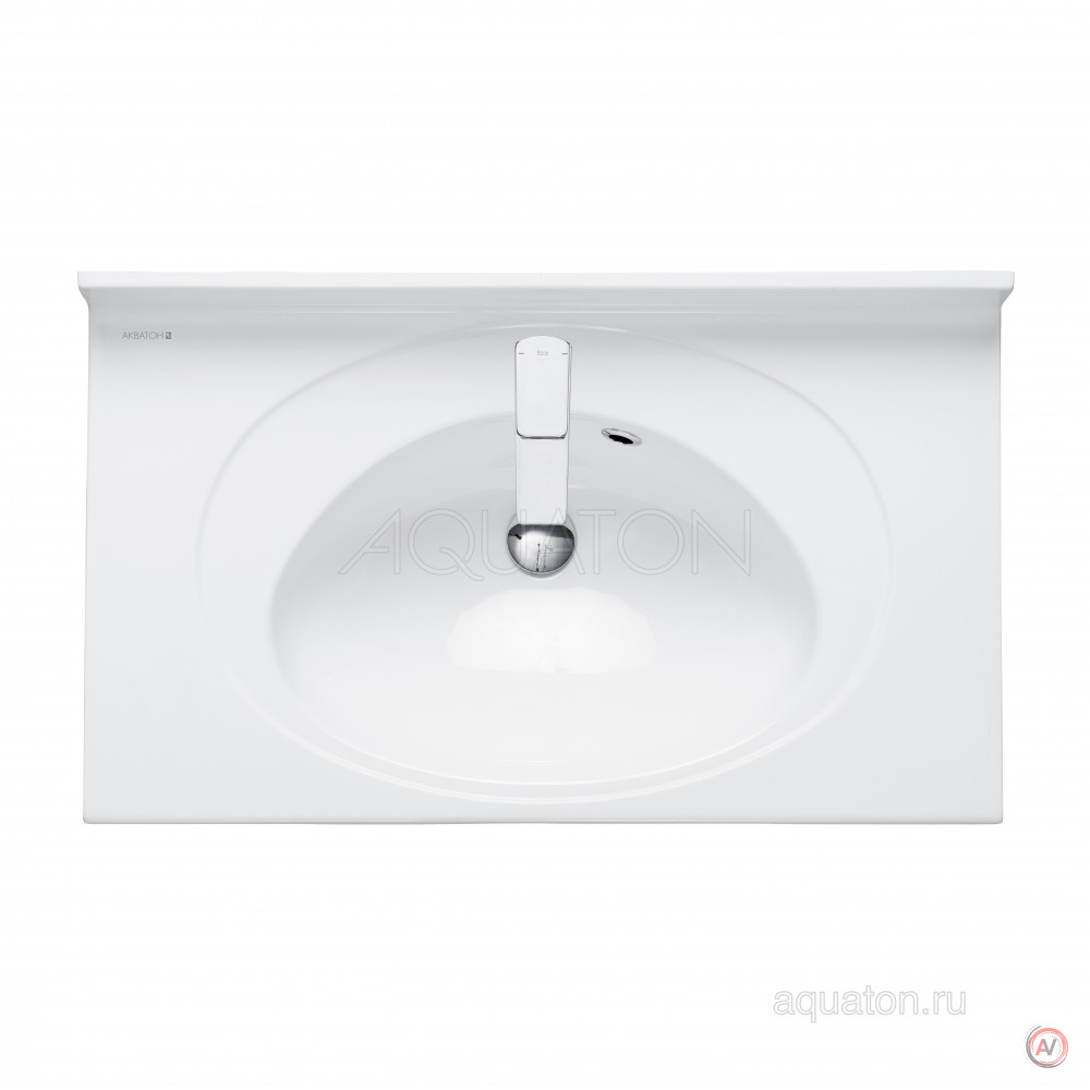 Раковина Aquaton Отель 3/80 белая с навесами 1A70063NOT010