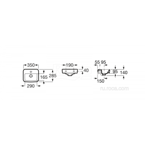 Раковина Roca Dama Senso Square 35 32751D000
