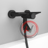 Смеситель для ванны с управлением Push Control, черный матовый, Shelfy, IDDIS, SHEBLBTi02WA