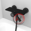 Смеситель для ванны с управлением Push Control, черный матовый, Shelfy, IDDIS, SHEBLBTi02WA