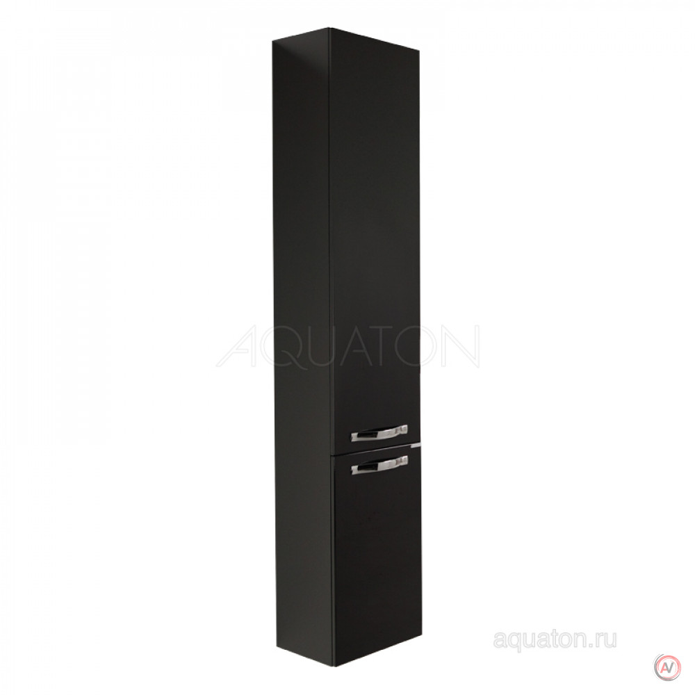 Шкаф - колонна Aquaton Ария М подвесная черный глянец 1A124403AA950