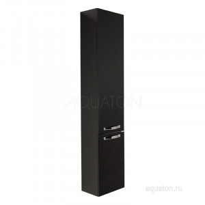 Шкаф - колонна Aquaton Ария М подвесная черный глянец 1A124403AA950