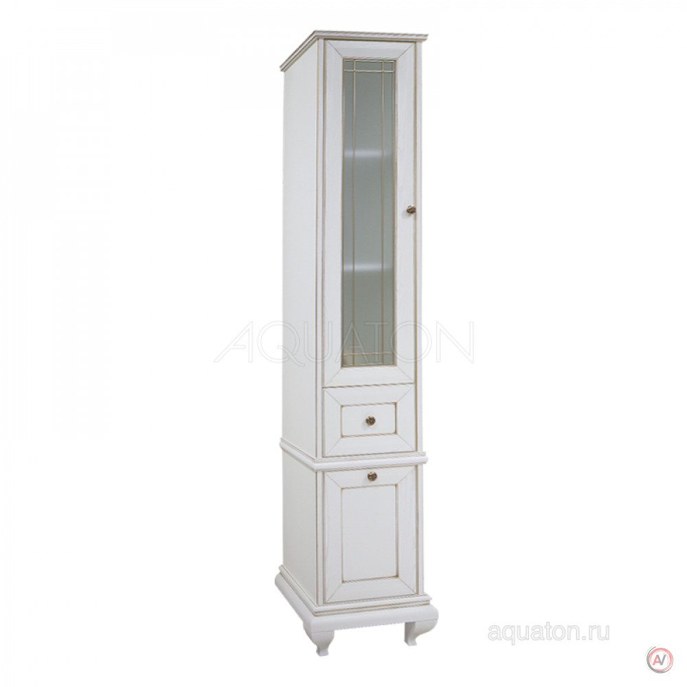Шкаф - колонна Aquaton Беатриче левый слоновая кость с патиной 1A187403BEM6L