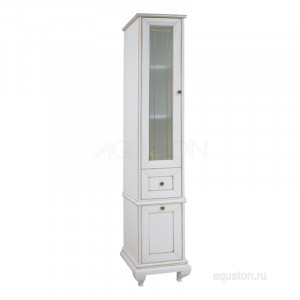 Шкаф - колонна Aquaton Беатриче левый слоновая кость с патиной 1A187403BEM6L