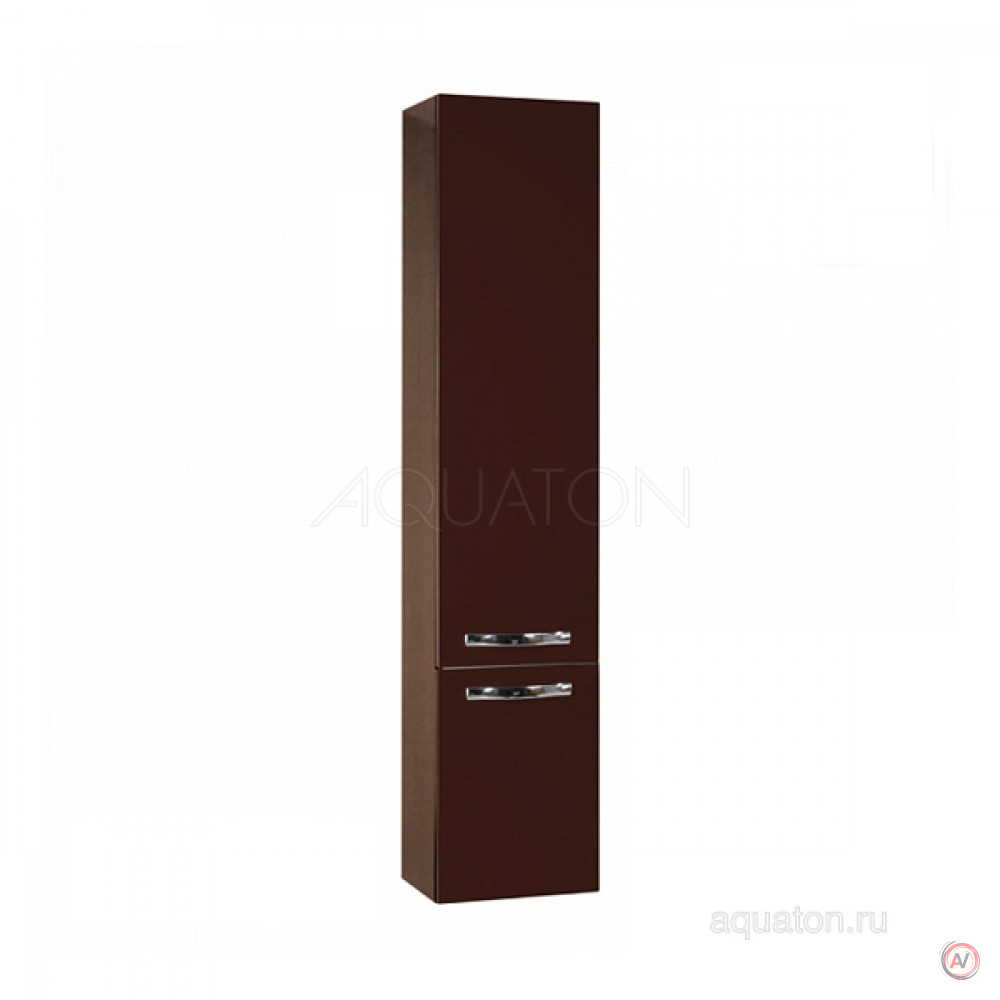Шкаф - колонна Aquaton Ария М подвесная темно-коричневая 1A124403AA430