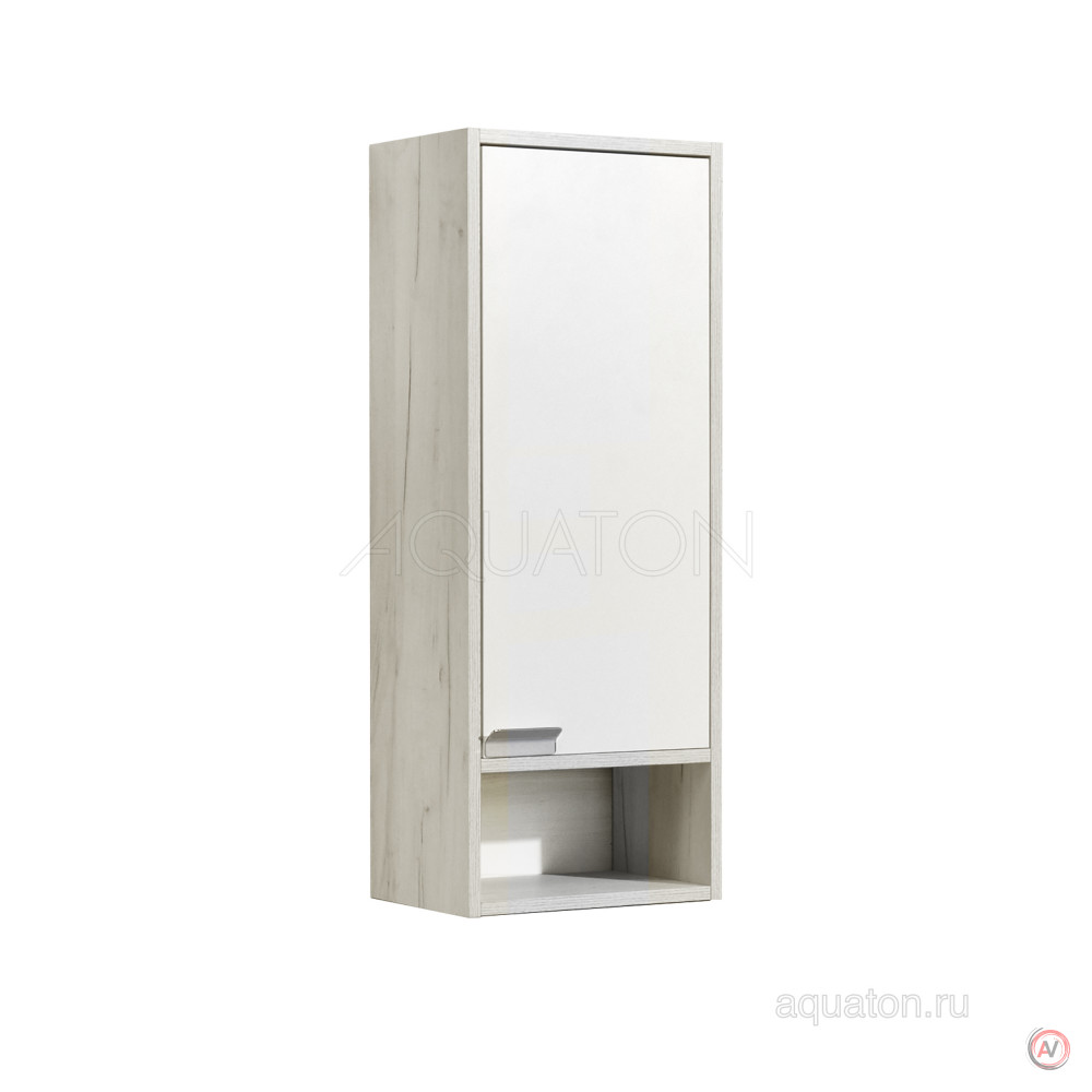 Шкаф - колонна Aquaton Флай 1-створчатый белый, дуб крафт правый 1A237903FAX1R