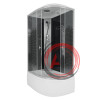Душевая кабина NG- 7510-14L BLACK (1200х800х2150) высокий поддон(40см) стекло МОЗАИКА