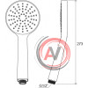 Душевая лейка (ручной душ) Ravak Flat S 960.00 - 1 режим диаметр 100 мм, X07P343