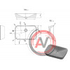 Умывальник накладной керамический Ravak Ceramic 600 R прямоугольный XJX01160002