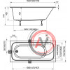Ванна акриловая прямоугольная Ravak CHROME SLIM 170x75 белая C741300000