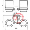 Держатель с двумя стаканами (стекло) Ravak CR 220.00, X07P189