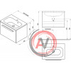 Тумба под умывальник Ravak SD 800 Chrome белая/белая X000000534