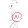 Душевая стойка со смесителем термостатом и ручным душем Ravak TD 091.00/150 X070103