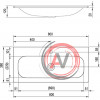 Умывальник (раковина) подвесной, угловой из литого мрамора Ravak Ring 800, XJK01180000, XJK01180000