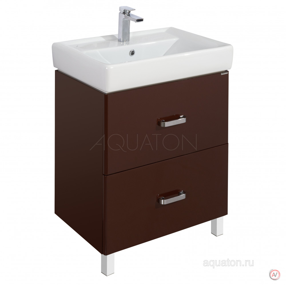 Тумба под раковину Aquaton Америна 70 Н темно-коричневая 1A169301AM430