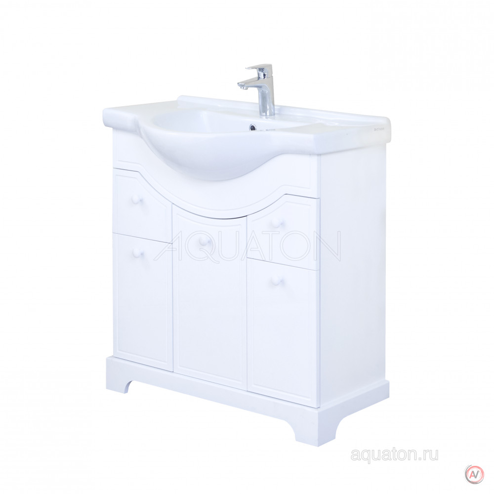 Тумба под раковину Aquaton Элен 85 белый 1A218701EN010