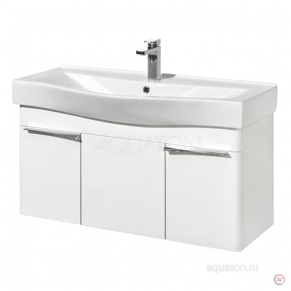 Тумба под раковину Aquaton Беверли 100 белый 1A236701BV010