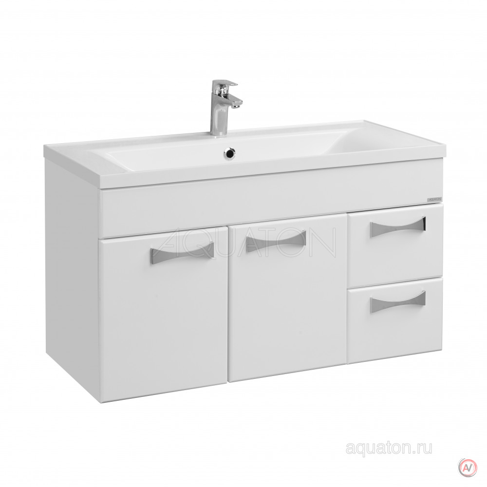 Тумба под раковину Aquaton Диор 100 белый 1A167701DR010