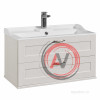 Тумба под раковину Aquaton Леон 80 дуб белый 1A186301LBPS0