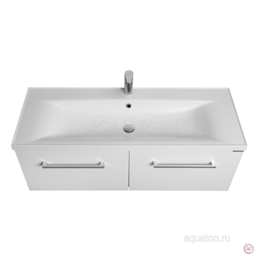 Тумба под раковину Aquaton Мадрид 120 М 2 ящика белый 1A170301MA010