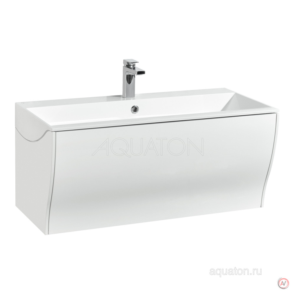 Тумба под раковину Aquaton Ондина 100 белый 1A163701OD010