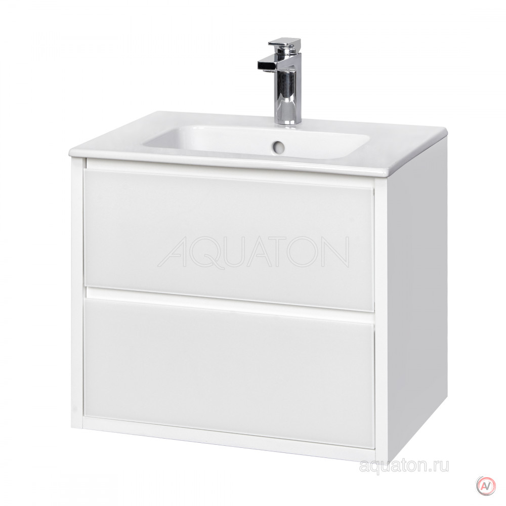 Тумба под раковину Aquaton Римини 60 белый глянец 1A226601RN010 NEW
