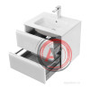 Тумба под раковину Aquaton Римини 60 белый глянец 1A226601RN010 NEW