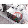 Тумба под раковину Aquaton Римини 80 черный глянец 1A226701RN950 NEW