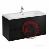 Тумба под раковину Aquaton Римини 80 черный глянец 1A226701RN950 NEW