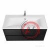 Тумба под раковину Aquaton Римини 80 черный глянец 1A226701RN950 NEW