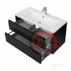 Тумба под раковину Aquaton Римини 80 черный глянец 1A226701RN950 NEW