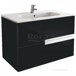 VICTORIA NORD BLACK EDITION модуль для раковины, 2 ящика, 800 мм, черный глянец