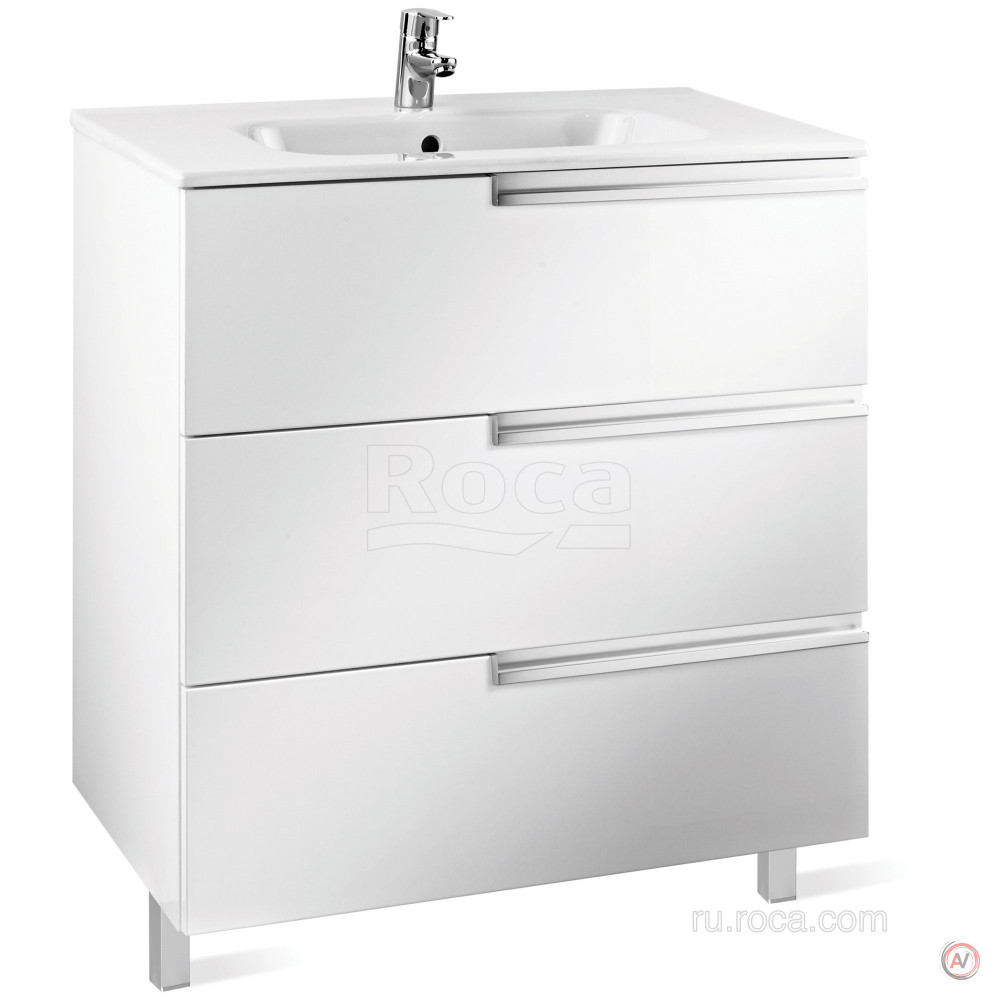 VICTORIA NORD ICE EDITION модуль для раковины, 3 ящика, 600 мм, белый глянец