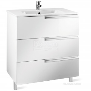 VICTORIA NORD ICE EDITION модуль для раковины, 3 ящика, 600 мм, белый глянец