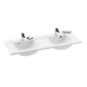 Умывальник (раковина) сдвоенный, подвесной из литого мрамора Ravak Classic 1300 XJD01113000, XJD01113000