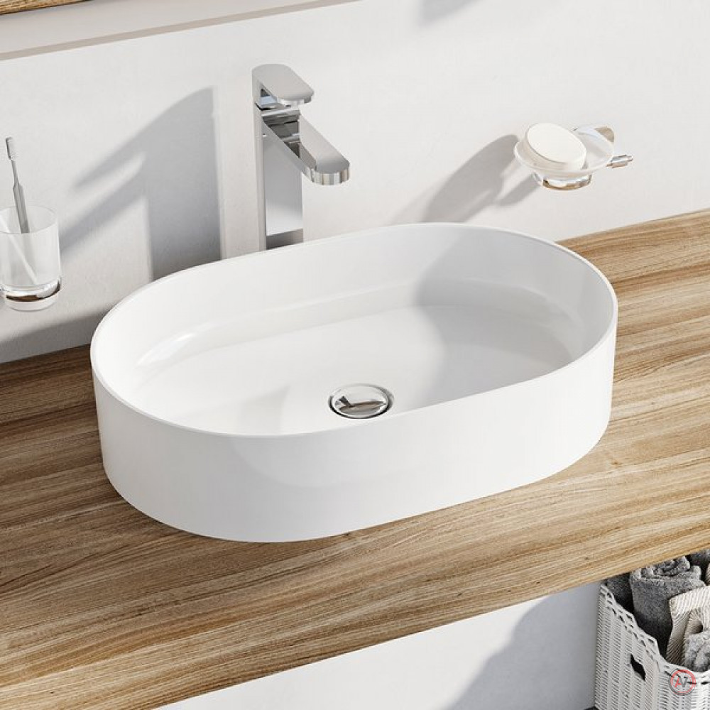 Умывальник накладной керамический Ravak Ceramic Slim-O XJX01155001
