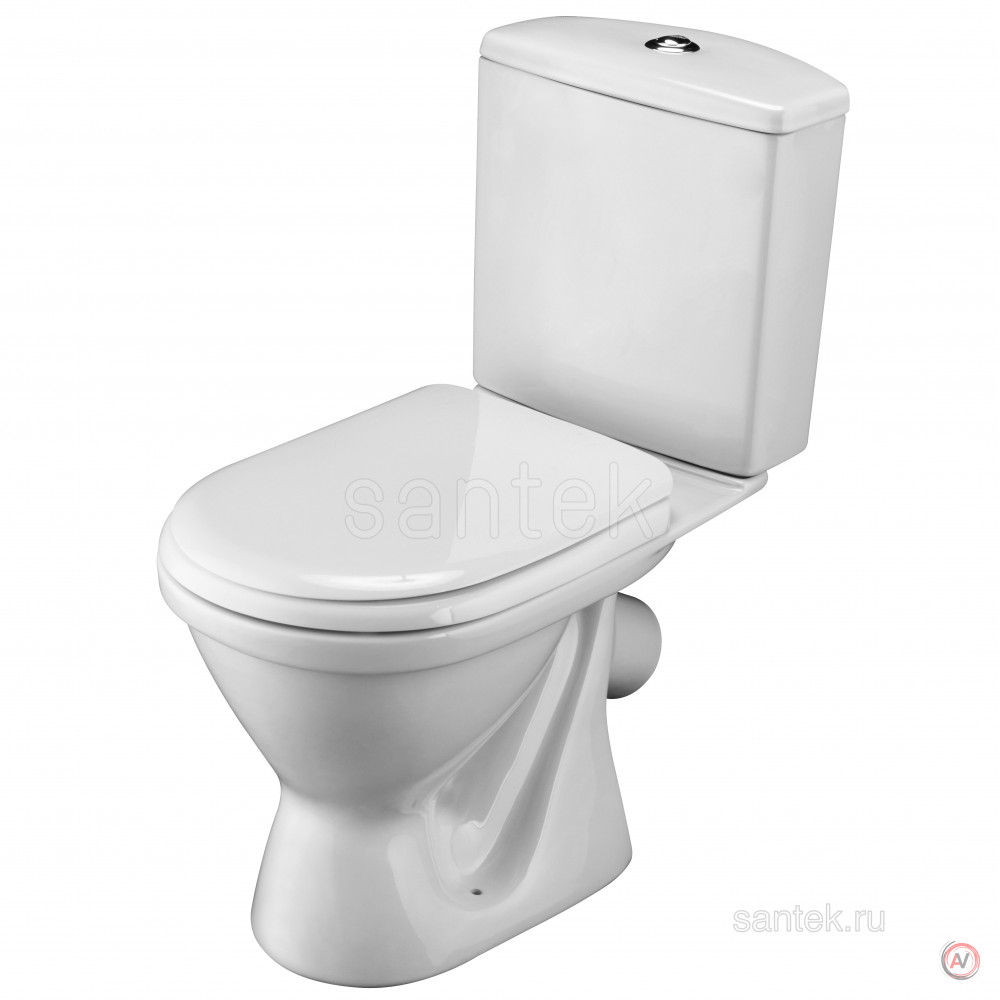 Унитаз-компакт Santek Алькор с диагональным выпуском, антивсплеск 1WH302196