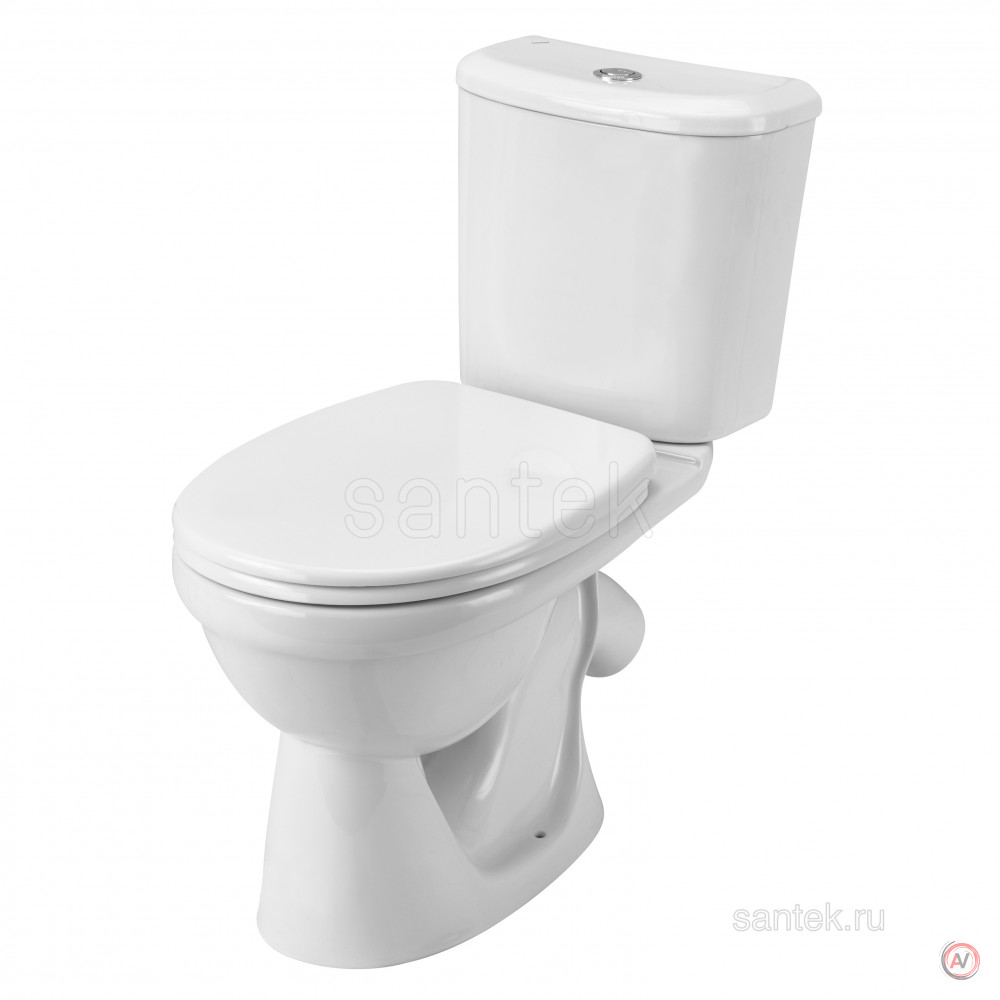 Унитаз-компакт Santek Бореаль с диагональным выпуском, тарельчатый 1WH302147