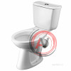 Унитаз-компакт Santek Бриз с диагональным выпуском 1WH302138