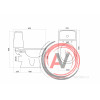 Унитаз-компакт Santek Цезарь с горизонтальным выпуском 1WH302415