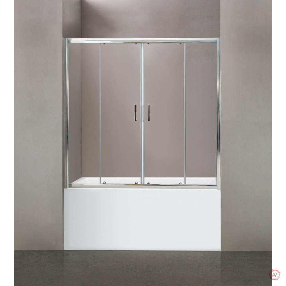 Душевая шторка на ванну BelBagno UNO-VF-2-170/145-C-Cr