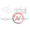 M90WCC0752BM GEM, Раковина мебельная, керамическая, 75 см, встроенная, цвет: черный матовый