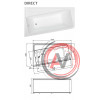 ванна акриловая DIRECT 170х100 L Marka One