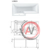ванна акриловая LINEA 165х85 L Marka One