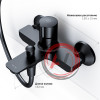 F85A10522 X-Joy TouchReel смеситель д/ванны/душа нажимной, чёрный