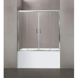 Душевая шторка на ванну BelBagno UNO-VF-2-150/145-C-Cr
