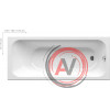 Ванна акриловая прямоугольная Ravak CHROME SLIM 170x75 белая C741300000