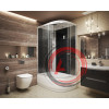 Душевая кабина NG- 7510-14L BLACK (1200х800х2150) высокий поддон(40см) стекло МОЗАИКА