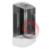 Душевая кабина NG- 7510-14R BLACK (1200х800х2150) высокий поддон(40см) стекло МОЗАИКА