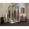 Душ. уголок NG- 012-14Q BLACK(1200х800х1950) низкий поддон(13см) стекло МОЗАИКА, 2 места